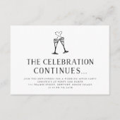 結婚式アフターパーティー招待状挿入カード エンクロージャーカード (正面)