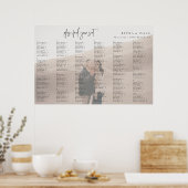 結婚式アルファベット順座席表フォト ポスター (キッチン)