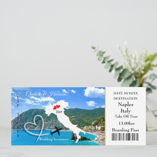 結婚式イタリアヨーロッパ 招待状 (スタンド正面)