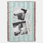 結婚式インスタグラムコラージュ写真フレーム オーダーメッセージ スローブランケット (正面縦)