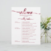 結婚式ウィークエンドの予定表 シンプルでおしゃれなタイムライン (スタンド正面)