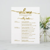 結婚式ウィークエンドの行程 簡素でおしゃれなタイムライン (スタンド正面)