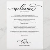 結婚式ウィークエンドウェルカム行程表モダンスクリプト (正面)