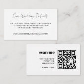 結婚式ウェブサイトの出欠確認用封入カード エンクロージャーカード (正面/裏面)