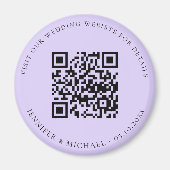 結婚式ウェブサイトのQRコード詳細 - 返信 バイオレット マグネット (正面)