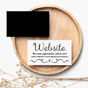 結婚式ウェブサイトカード モダン ブラック&ホワイト エンクロージャーカード