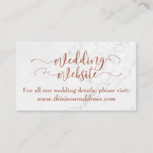 結婚式ウェブサイト | コッパースクリプトとホワイトマーブル