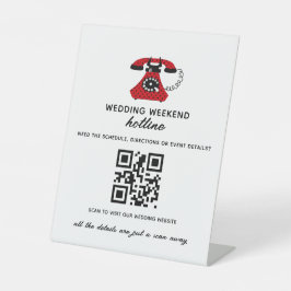 結婚式ウェブサイトQRコードサイン 台座サイン
