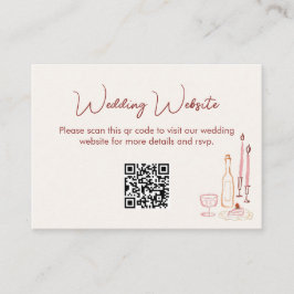結婚式ウェブサイトQRコード エンクロージャーカード
