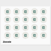 結婚式ウェブサイトQR詳細情報RSVPアイボリー ラウンドシール (シート)