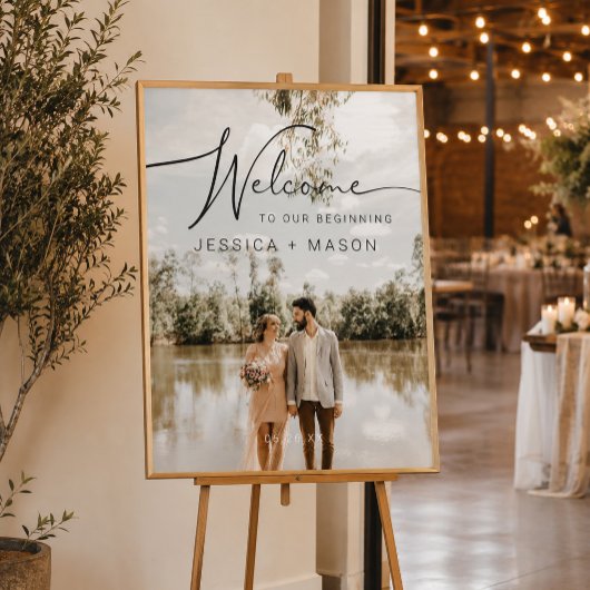 結婚式ウェルカムサインポスター(写真付き) ポスター