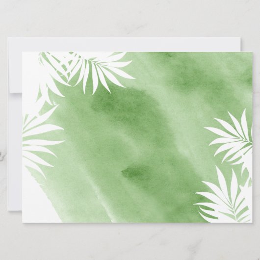 結婚式ウェルカムサイン　トロピカルパームリーフ 招待状 (裏面)