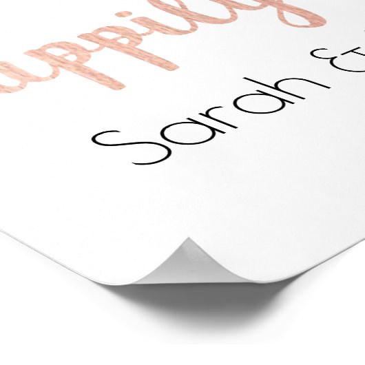 結婚式ウェルカムサイン - ハッピーエバーアフター ポスター (角)