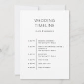 結婚式ウェルカムバッグ | 週末の行程表タイムライン 招待状 (裏面)