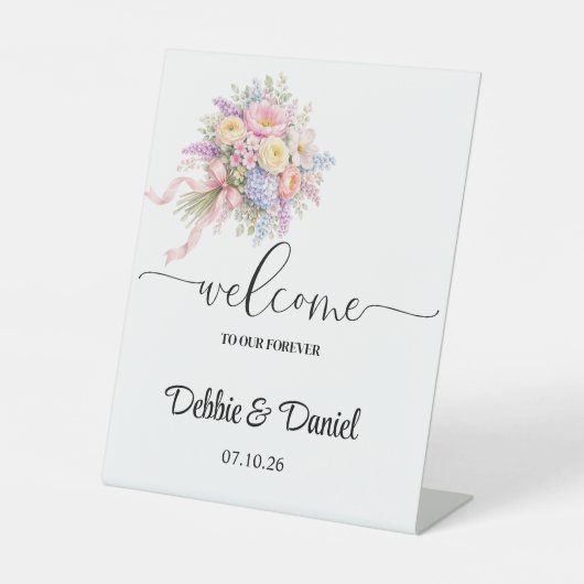 結婚式ウェルカムペデスタルサイン 台座サイン (正面)