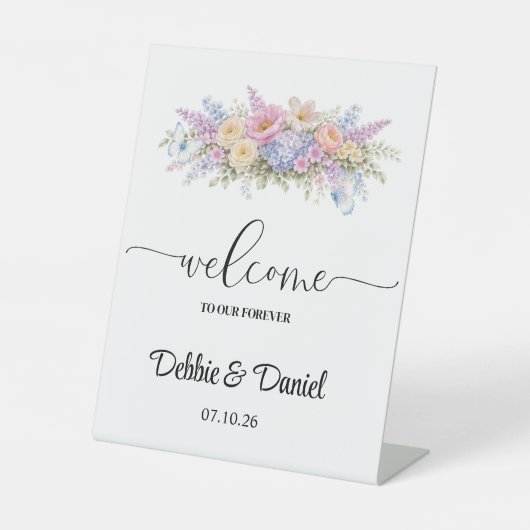 結婚式ウェルカムペデスタルサイン 台座サイン (正面)