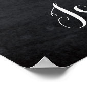 結婚式ウェルカムボード 黒板 バーガンディ 花 ポスター (角)