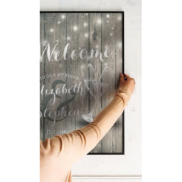 結婚式ウェルカム受付看板 ワインボトルとグラス ポスター