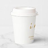 結婚式エレガントのミニマル金ゴールドと白 紙コップ (右)