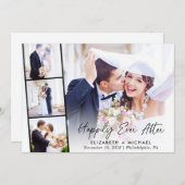 結婚式エレガントの披露宴の後ずっと幸せに撮影 招待状 (正面/裏面)