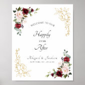 結婚式エレガントの披露宴の後ずっと幸せに ポスター (正面)