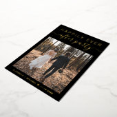 結婚式エレガントの披露宴の後ずっと幸せに 箔招待状 (回転した状態)