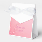 結婚式エレガントの招待のためのピンクのスパークルデザイン& フェイバーボックス (正面サイド)