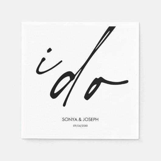 結婚式エレガントの日台本 スタンダードカクテルナプキン (正面)