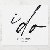 結婚式エレガントの日台本 スパークリングワインラベル (シングルラベル)