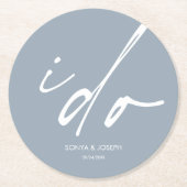 結婚式エレガントの日台本 ラウンドペーパーコースター (正面)