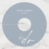 結婚式エレガントの日台本 ワイングラスタグ (正面)