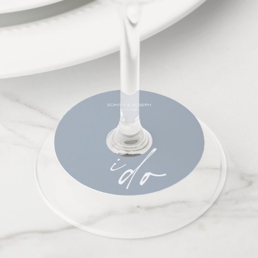 結婚式エレガントの日台本 ワイングラスタグ (クローズアップ)