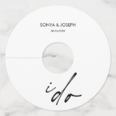 結婚式エレガントの日台本 ワイングラスタグ (正面)