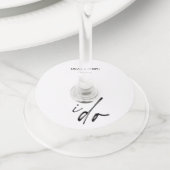 結婚式エレガントの日台本 ワイングラスタグ (クローズアップ)