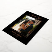 結婚式エレガント用のホイルサンキューカード 箔招待状 (回転した状態)