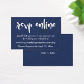 結婚式オンラインRSVP カジュアルな挿入カード、黒/白、11 (デスク)