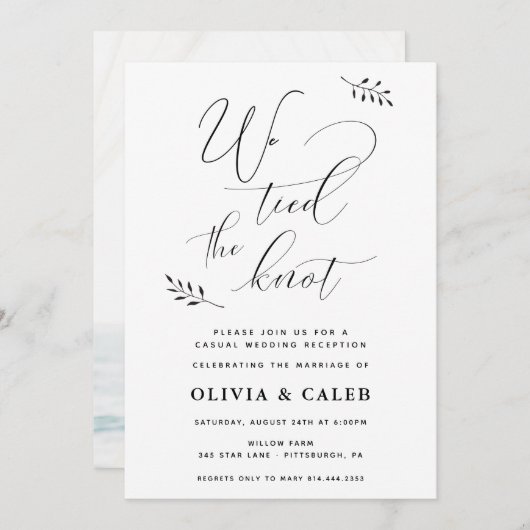 結婚式カジュアル受付招待状 招待状 (正面/裏面)