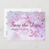 結婚式カスタマイズ可能な日付の保存 案内ポストカード (正面/裏面)