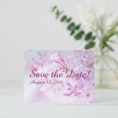 結婚式カスタマイズ可能な日付の保存 案内ポストカード (スタンド正面)