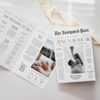 結婚式カスタム日新聞番組冊子 カード