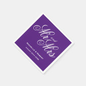 結婚式カスタム用の紙の色夫妻 スタンダードカクテルナプキン (角)