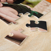 結婚式カラフルの日付の保存 ジグソーパズル (側面)