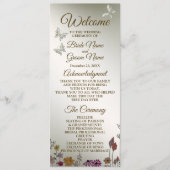 結婚式カラフル庭花素朴 プログラム (正面)