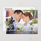 結婚式カリグラフィー 愛と感謝の写真 ポストカード (正面/裏面)