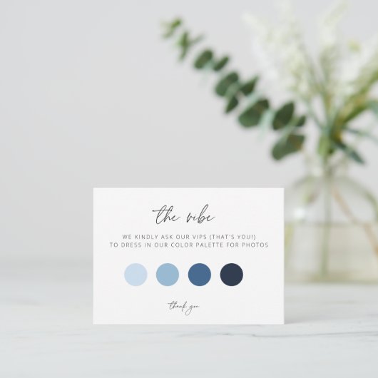 結婚式ゲストの服装案内カード | 結婚式のカラーパレット エンクロージャーカード (スタンド正面)