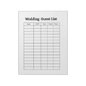 結婚式ゲストリストメモ帳 ノートパッド (回転)