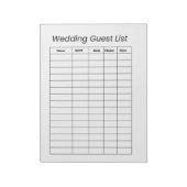 結婚式ゲストリストメモ帳 ノートパッド (回転)