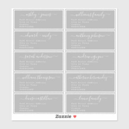 結婚式ゲスト住所ラベル UKレイアウト シール