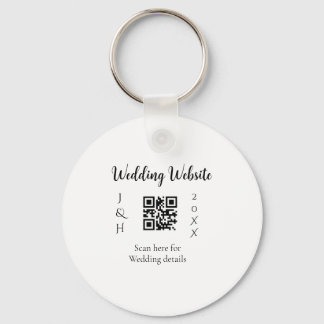 結婚式サイトQRコードスキャンカップル名入年シンプルMI キーホルダー