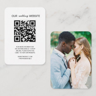 結婚式サイトQRコード写真出欠カード エンクロージャーカード